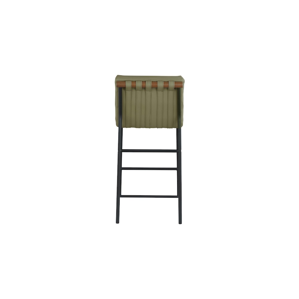 Burke Green Vegan Leather Counter Stool