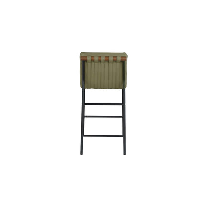 Burke Green Vegan Leather Counter Stool
