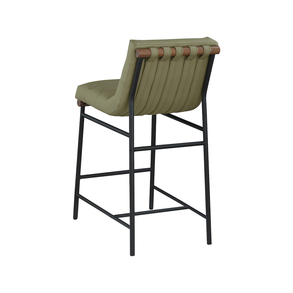 Burke Green Vegan Leather Counter Stool