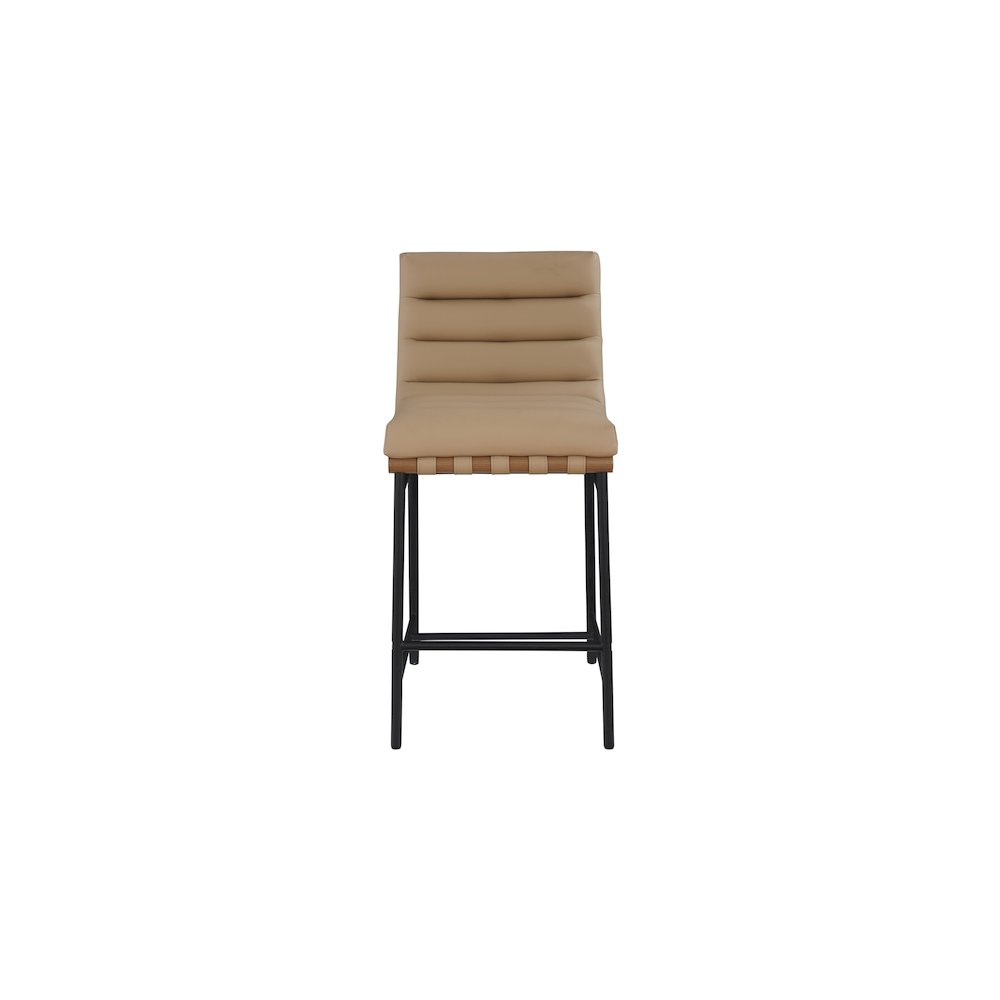 Burke Tan Vegan Leather Counter Stool