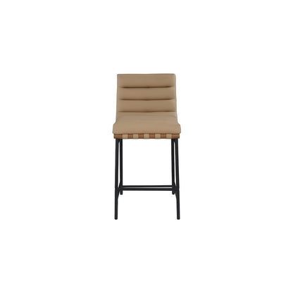 Burke Tan Vegan Leather Counter Stool