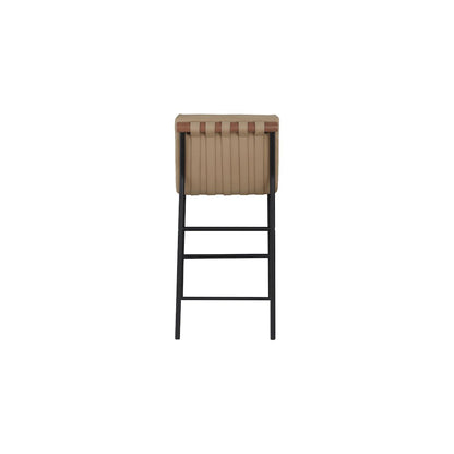 Burke Tan Vegan Leather Counter Stool