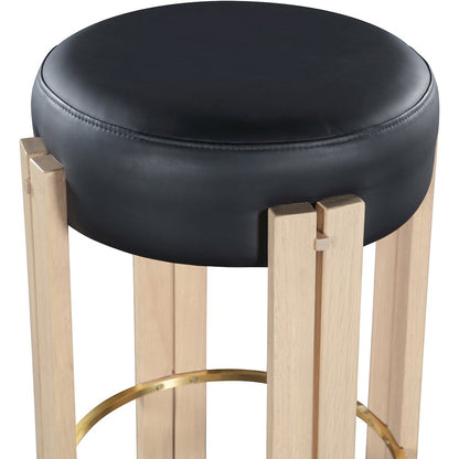 Harrison Black Vegan Leather Counter Stool