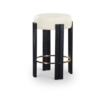 Harrison Cream Vegan Leather Counter Stool