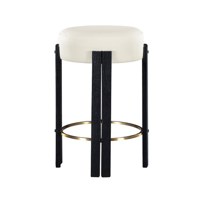 Harrison Cream Vegan Leather Counter Stool