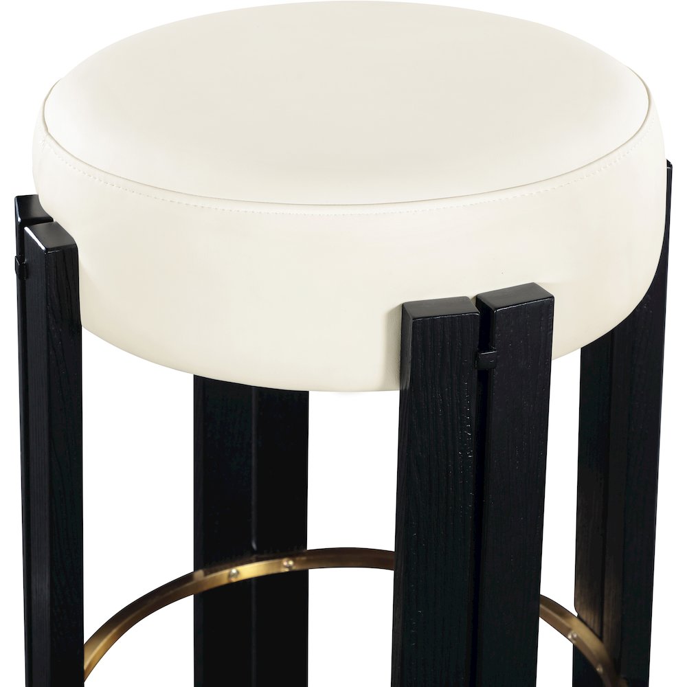 Harrison Cream Vegan Leather Counter Stool
