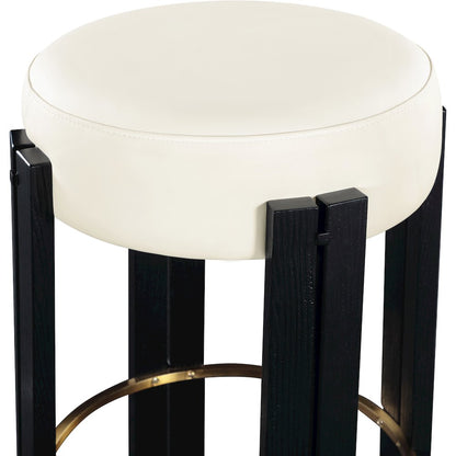 Harrison Cream Vegan Leather Counter Stool