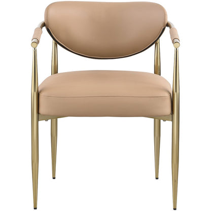 Virella Tan Vegan Leather Upholstered Dining Chair, Set of 2