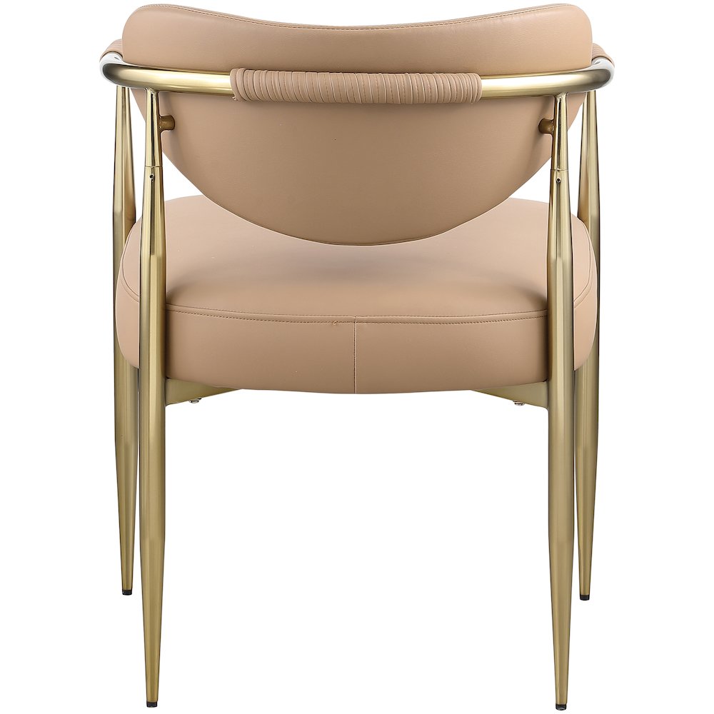 Virella Tan Vegan Leather Upholstered Dining Chair, Set of 2