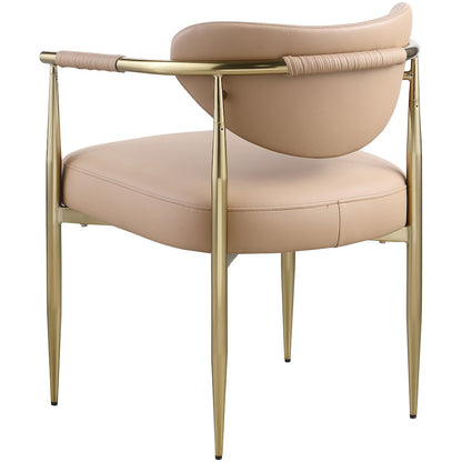 Virella Tan Vegan Leather Upholstered Dining Chair, Set of 2