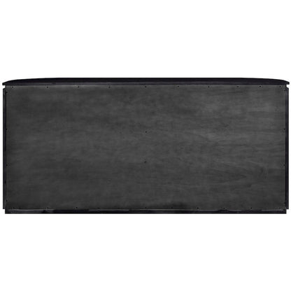 Astrid Black Solid Wood And Oak Veneer Dresser