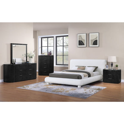 Astrid Black Solid Wood And Oak Veneer Dresser