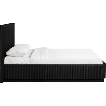 Astrid Black Solid Wood And Oak Veneer King Bed (3 Boxes)