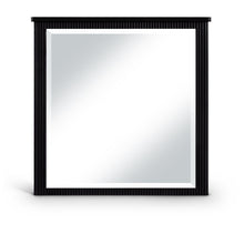 Astrid Black Solid Wood And Oak Veneer Mirror