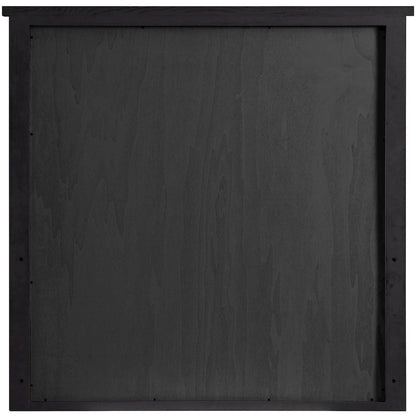 Astrid Black Solid Wood And Oak Veneer Mirror