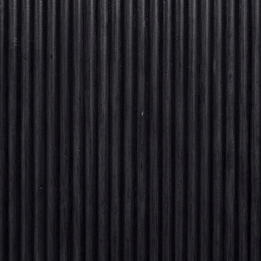 Astrid Black Solid Wood And Oak Veneer Nightstand