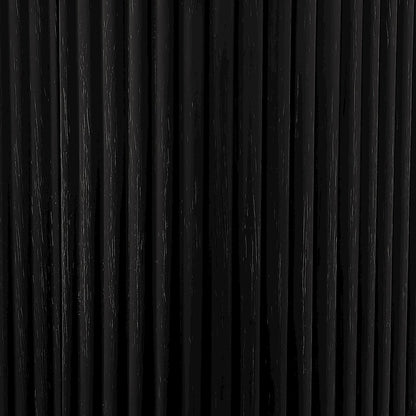 Astrid Black Solid Wood And Oak Veneer Queen Bed (3 Boxes)