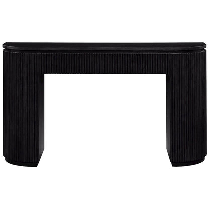 Astrid Black Solid Wood And Oak Veneer Console Table