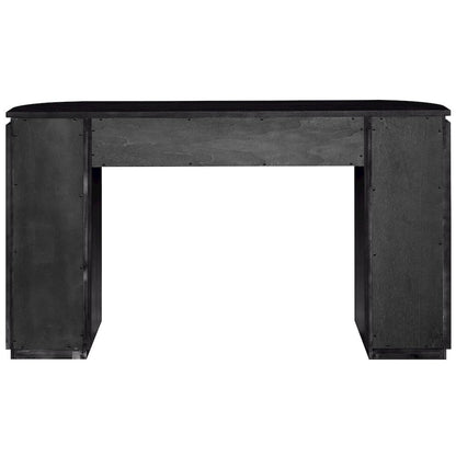 Astrid Black Solid Wood And Oak Veneer Console Table