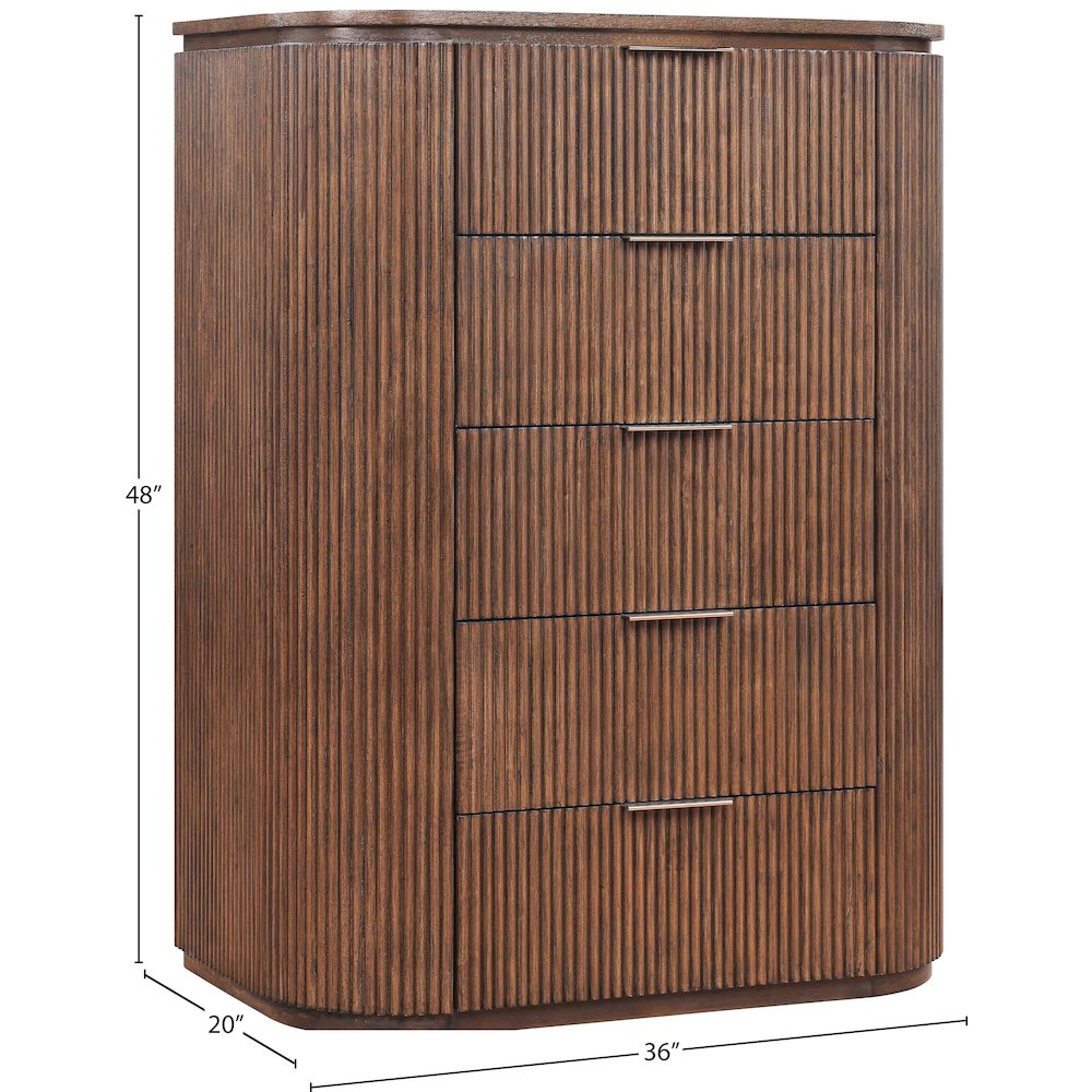 Astrid Brown Solid Wood And Oak Veneer Chest