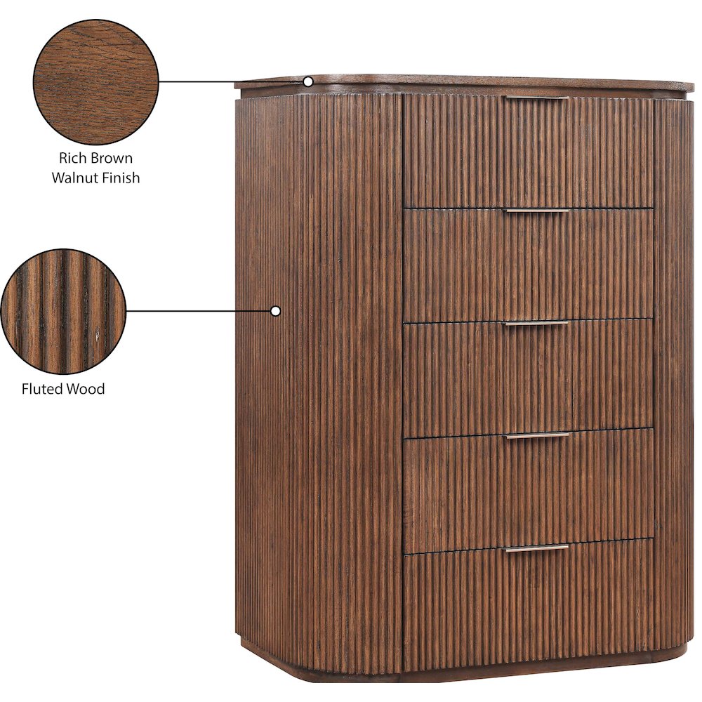 Astrid Brown Solid Wood And Oak Veneer Chest