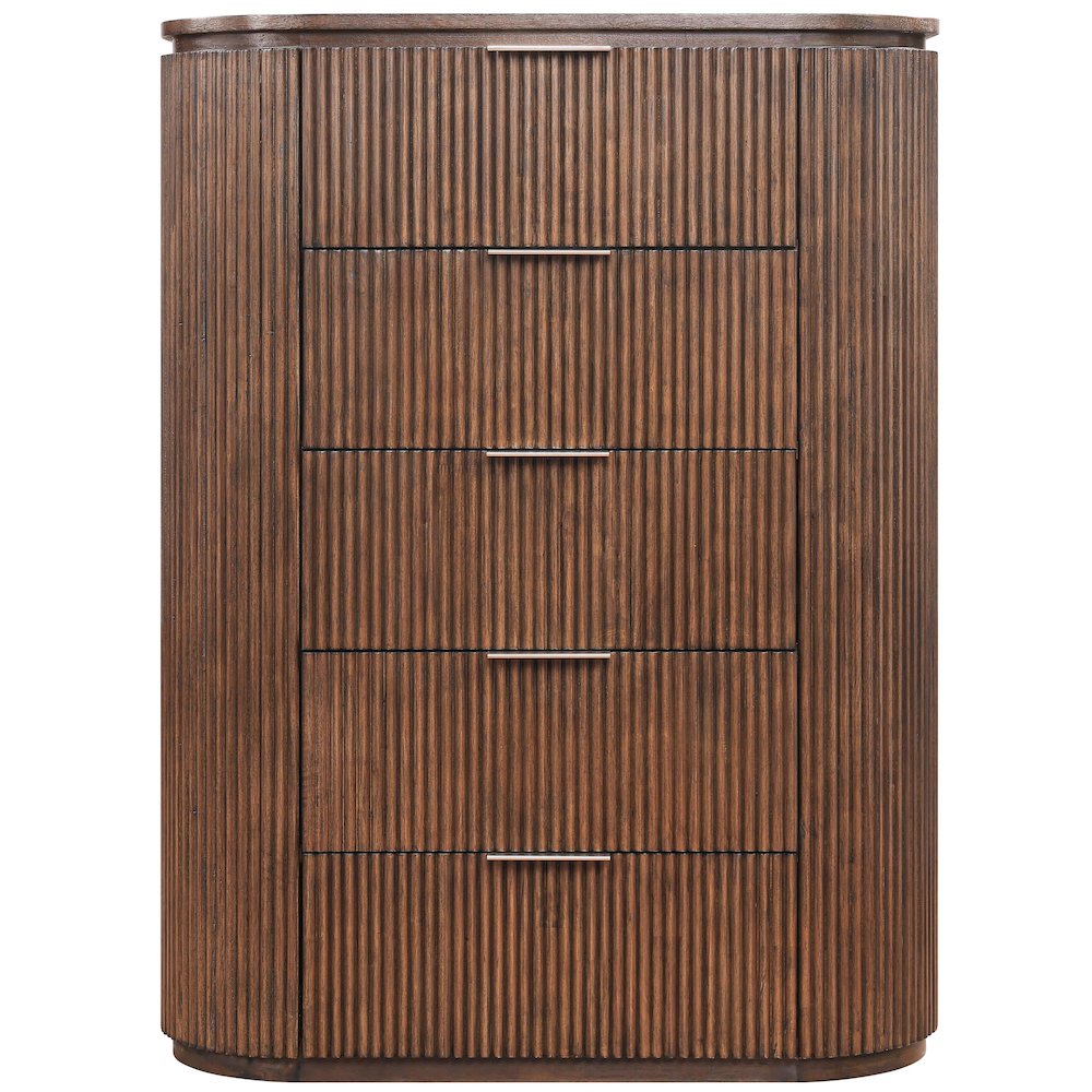 Astrid Brown Solid Wood And Oak Veneer Chest