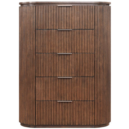 Astrid Brown Solid Wood And Oak Veneer Chest