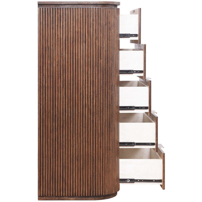 Astrid Brown Solid Wood And Oak Veneer Chest