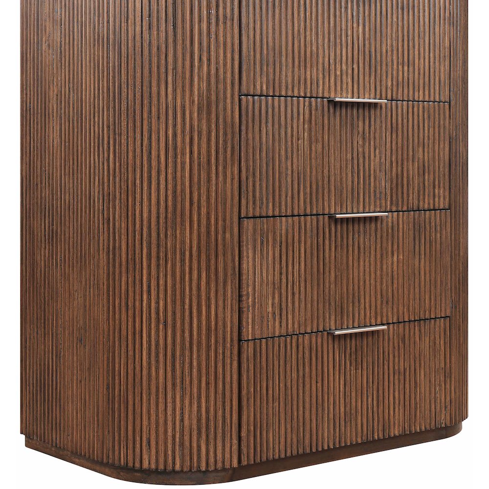 Astrid Brown Solid Wood And Oak Veneer Chest