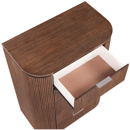 Astrid Brown Solid Wood And Oak Veneer Chest