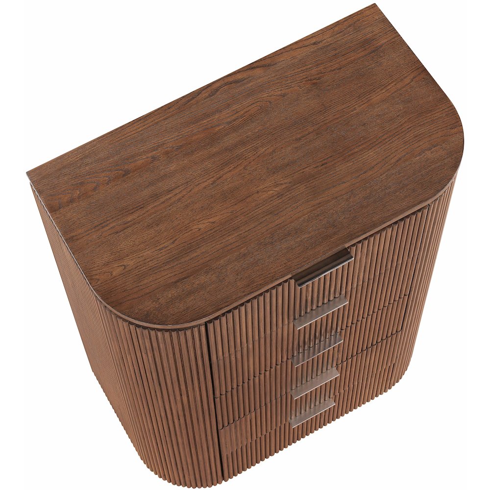 Astrid Brown Solid Wood And Oak Veneer Chest
