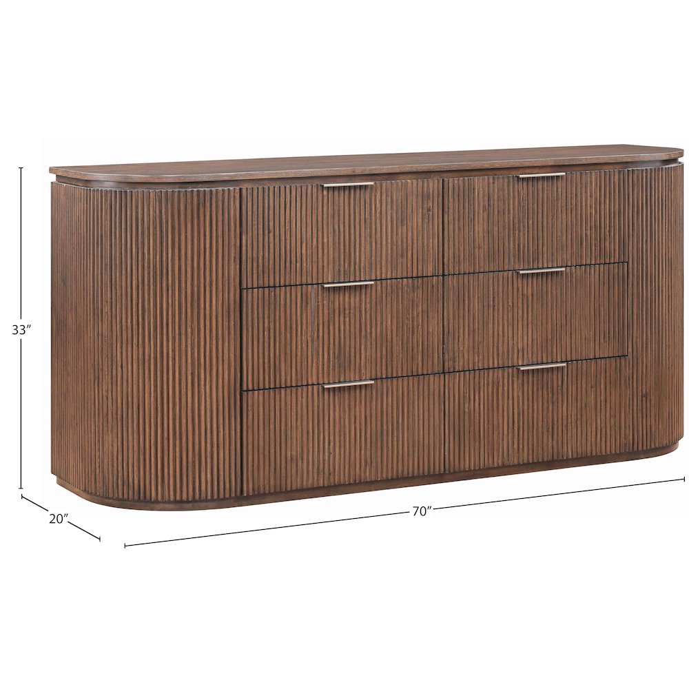 Astrid Brown Solid Wood And Oak Veneer Dresser