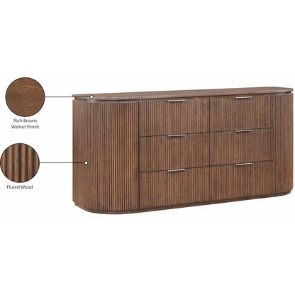 Astrid Brown Solid Wood And Oak Veneer Dresser