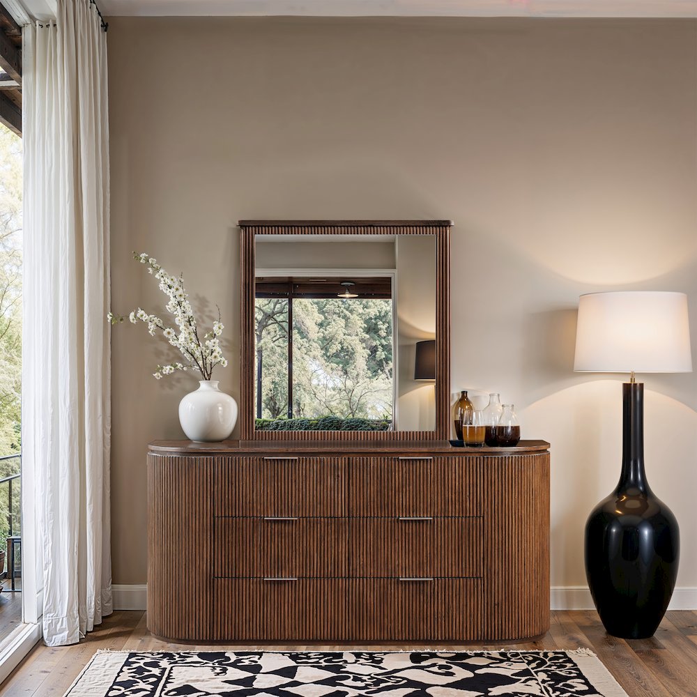 Astrid Brown Solid Wood And Oak Veneer Dresser