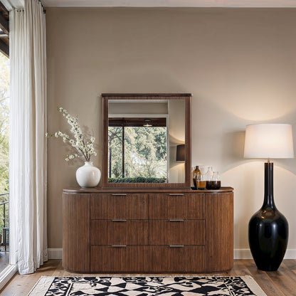 Astrid Brown Solid Wood And Oak Veneer Dresser