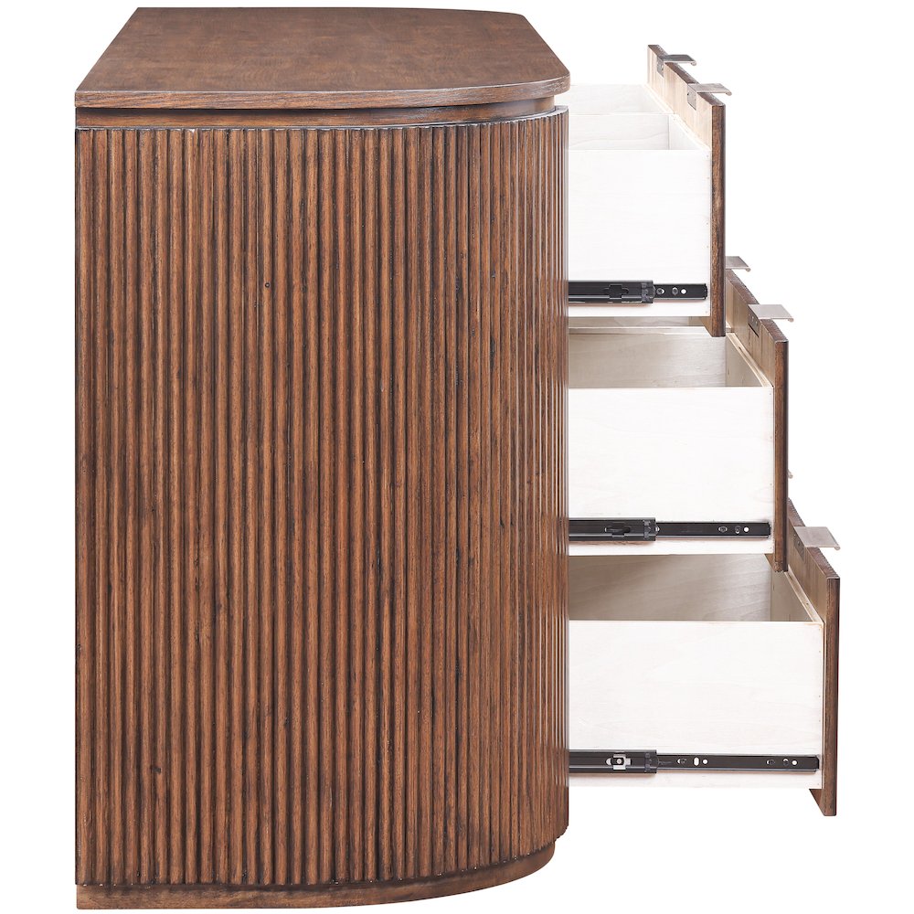 Astrid Brown Solid Wood And Oak Veneer Dresser