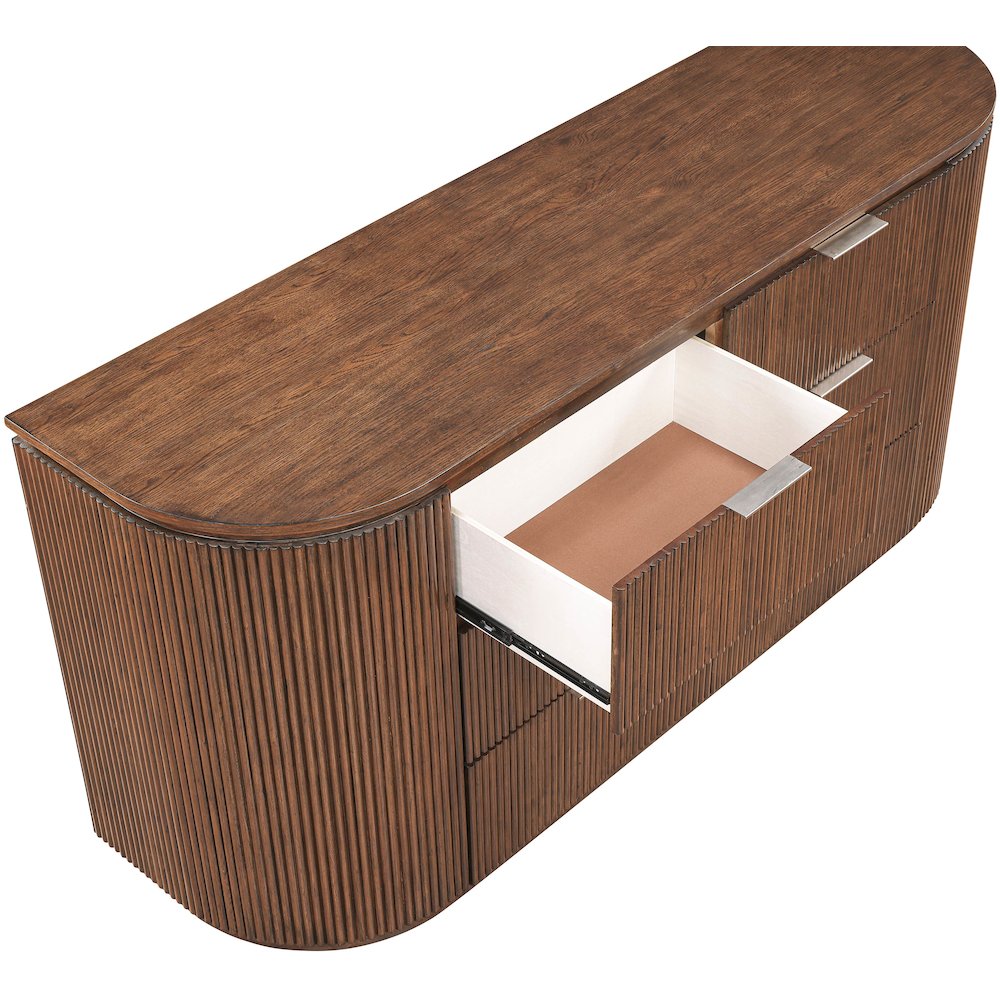Astrid Brown Solid Wood And Oak Veneer Dresser