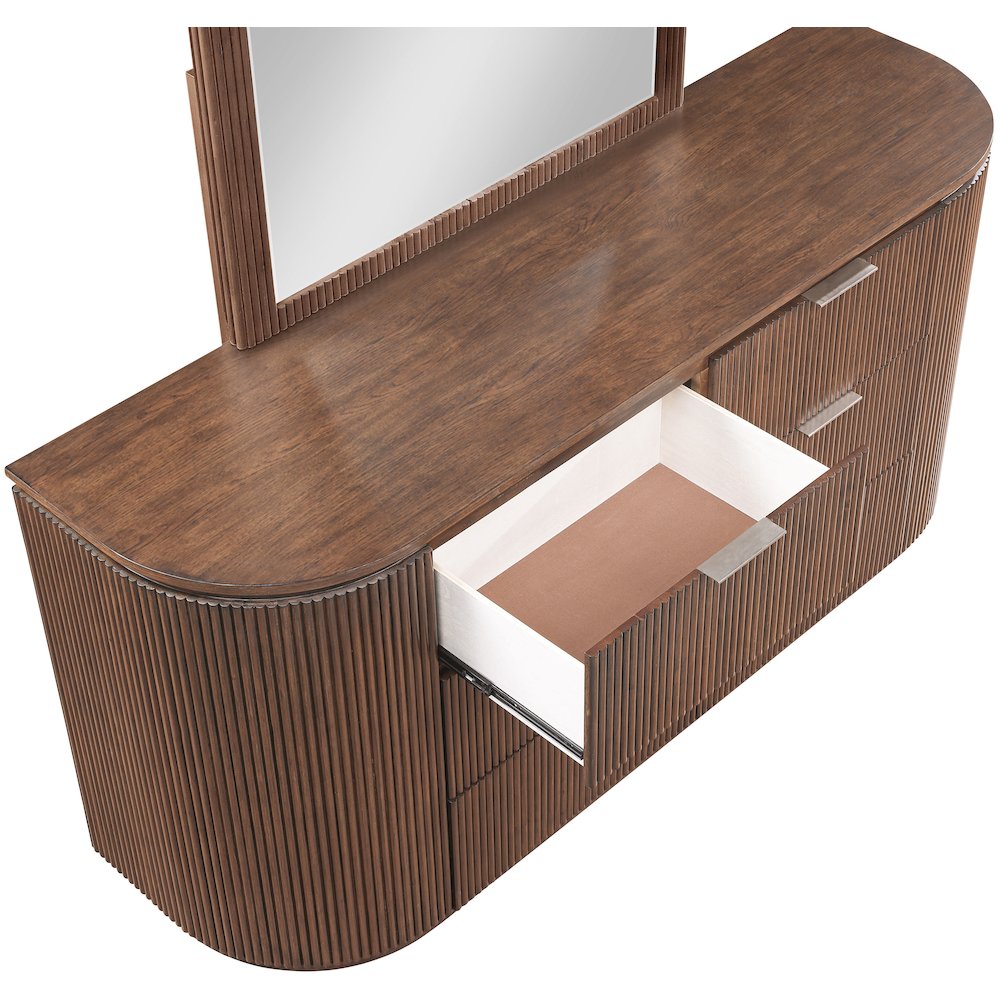 Astrid Brown Solid Wood And Oak Veneer Dresser