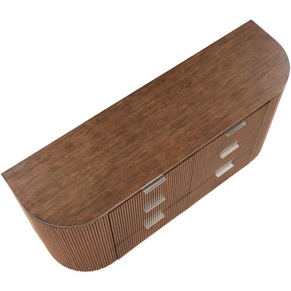 Astrid Brown Solid Wood And Oak Veneer Dresser