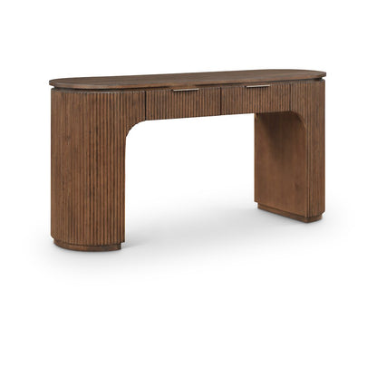 Astrid Brown Solid Wood And Oak Veneer Desk