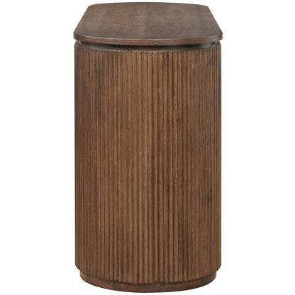 Astrid Brown Solid Wood And Oak Veneer Desk