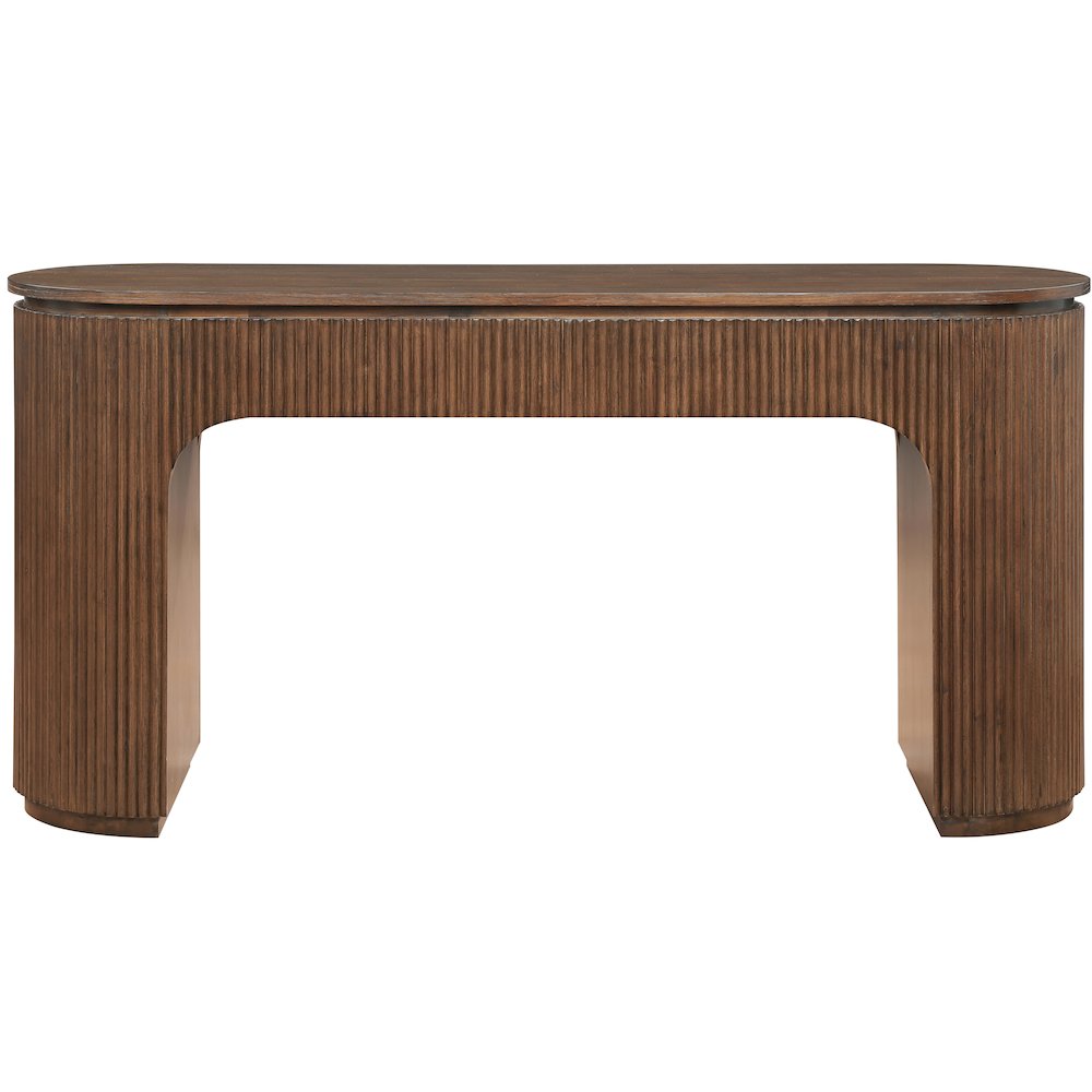 Astrid Brown Solid Wood And Oak Veneer Desk