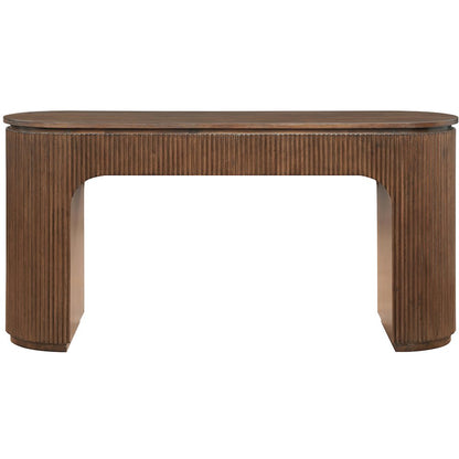 Astrid Brown Solid Wood And Oak Veneer Desk