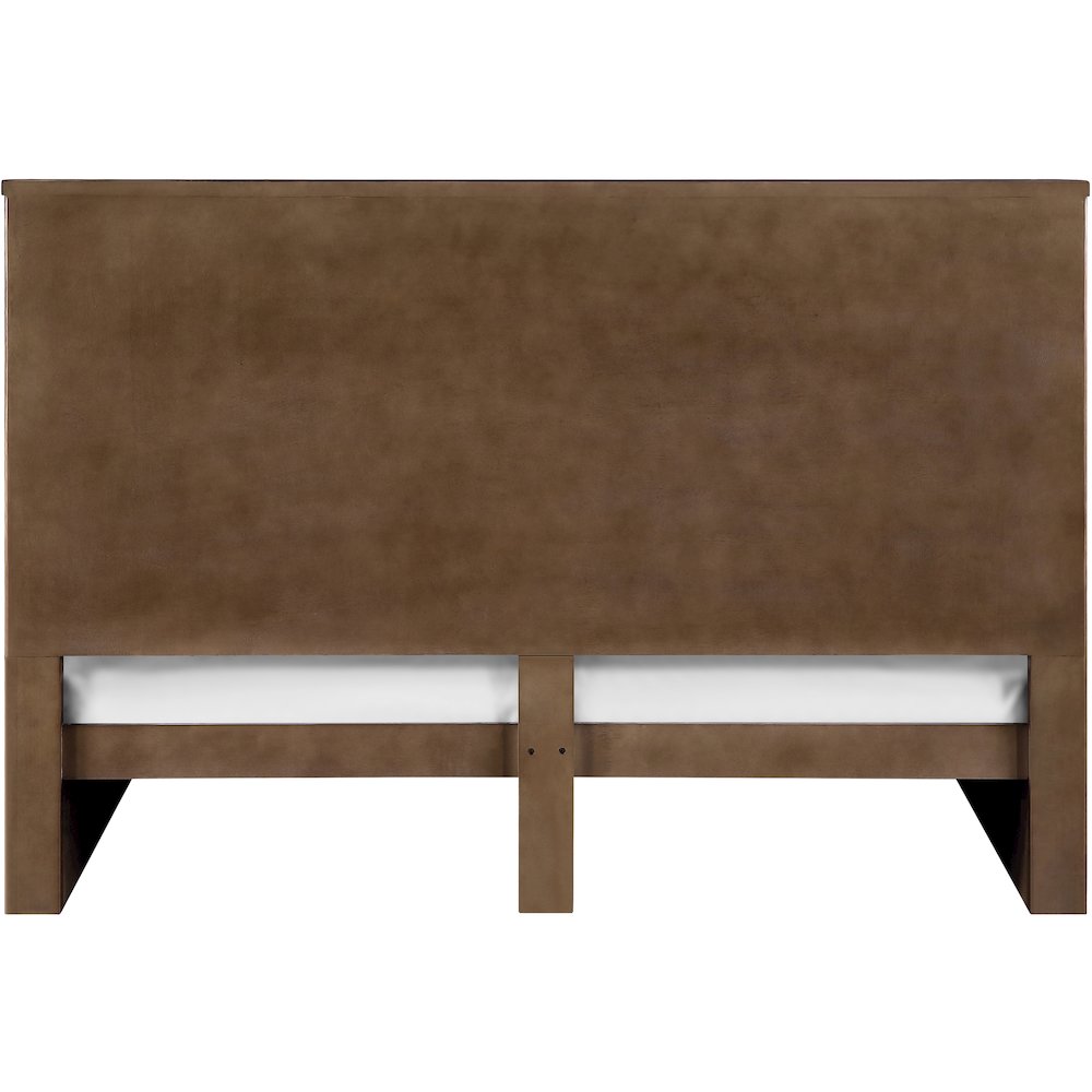 Astrid Brown Solid Wood And Oak Veneer King Bed (3 Boxes)