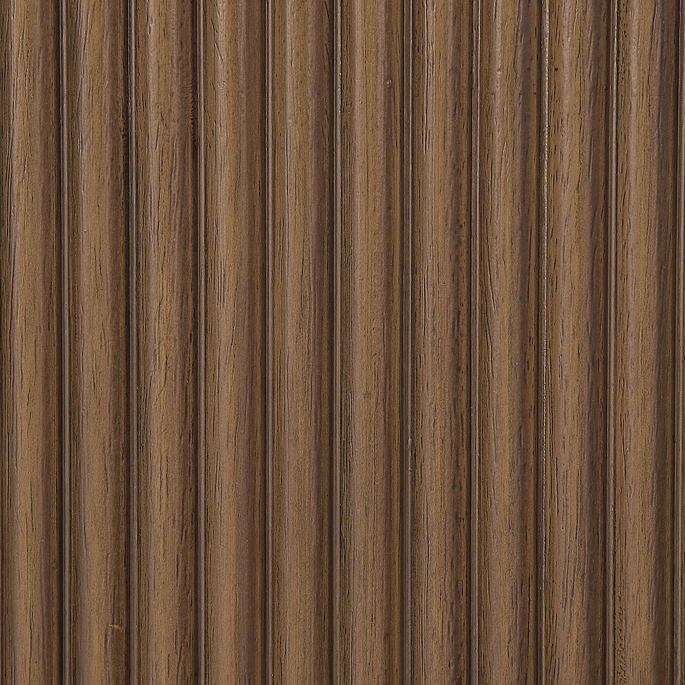 Astrid Brown Solid Wood And Oak Veneer King Bed (3 Boxes)