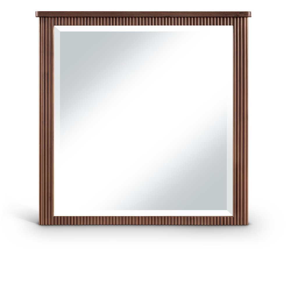 Astrid Brown Solid Wood And Oak Veneer Mirror