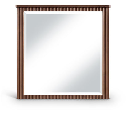 Astrid Brown Solid Wood And Oak Veneer Mirror