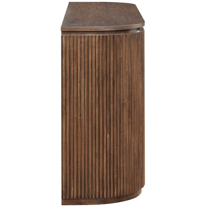 Astrid Brown Solid Wood And Oak Veneer Console Table