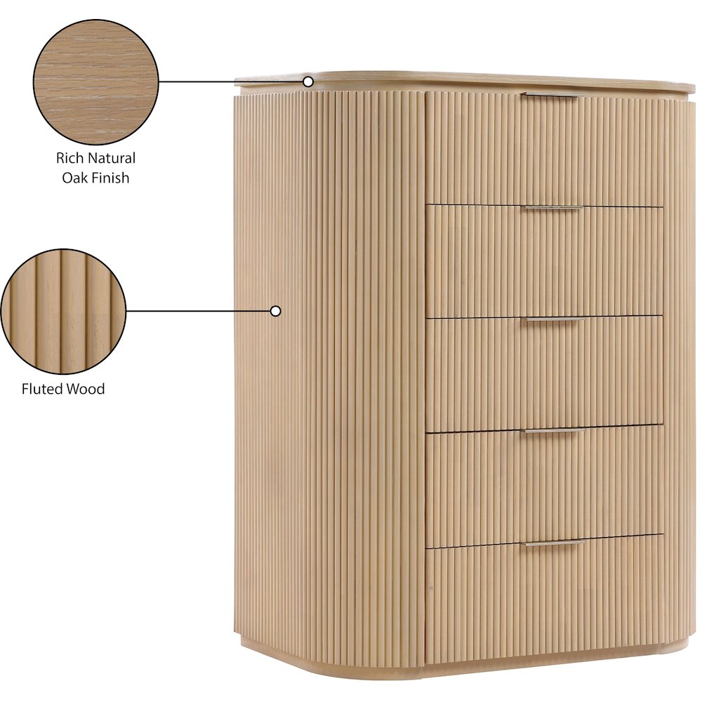 Astrid Natural Solid Wood And Oak Veneer Chest