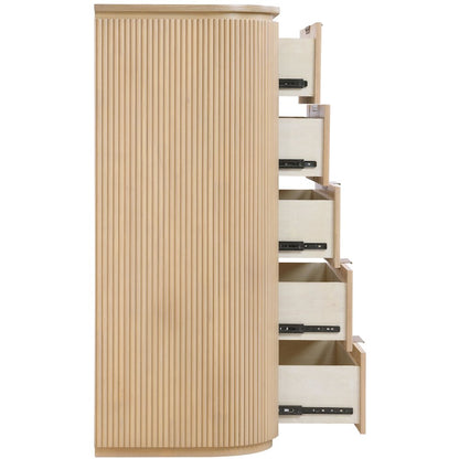 Astrid Natural Solid Wood And Oak Veneer Chest